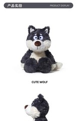 40cm Cute Gray Wolf Plush Soft Stuffed Animal Toy Kids Gift Cuddly Companion