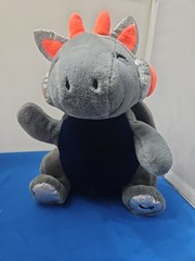 NEW FAO Schwarz DJ Glow Brights Stuffed Plush Dragon Sound & Lights Works (A181)