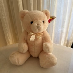 Dakin Cuddles Pink Teddy Bear Plush Toy with Satin Bow Vintage 1989