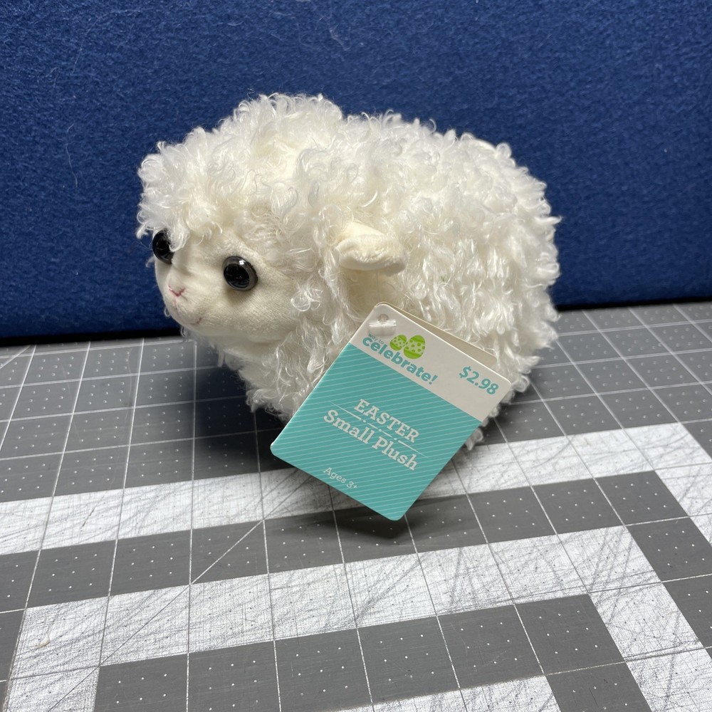 Kellytoy 2017 Soft Plush Lamb 7″ White Curly Wool Round Plump Stuffed Animal Toy