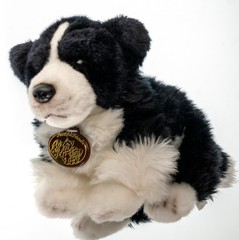 Faithful Friends Border Collie Plush Stuffed Animal w/ Plastic Tag 11×6″ USED