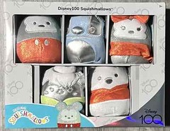 Squishmallows Disney 100 Anniv 5pk Box Set Mickey Minnie Stitch Tinkerbell Pooh