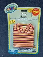 Retro Early 2000s Ganz Webkinz Clothes -polo Dress- BRAND NEW -FACTORY SEALED