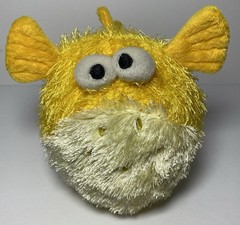 Disney Store BLOAT Puffer Fish Plush Finding Nemo Yellow RARE Mini Furry Fuzzy