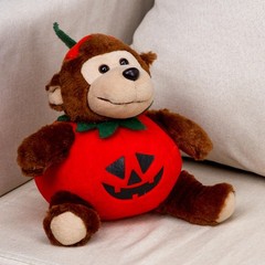 Stuffed Halloween Costume Monkey – Stuffed Animal Monkey – 9 Inches.