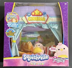 Squishville Movies Cinema Harmony Swan Pretzel Chair Popcorn Plush Playset NIB