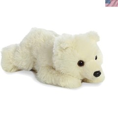 Adorable 9-Inch Mini Flopsie Polar Bear Plush for Cuddling & Playtime