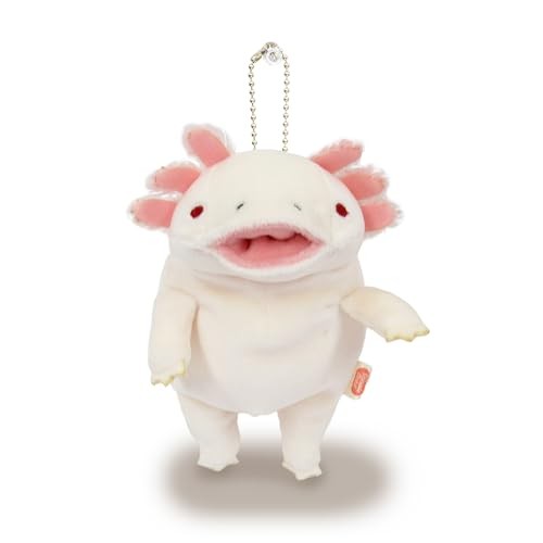 Shinada Global Mochi Axolotl Plush Keychain Stuffed Toy White 140mm 5.5 in Japan
