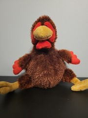 Ganz Webkinz HM346 Rooster Plush Stuffed Animal No Code Brown & Red