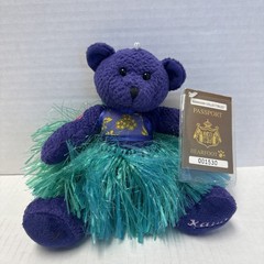 2001 Hawaiian Collectibles Mokihana Kauai Purple Bearfoots Passport Plush m32