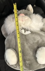 Vintage Dayton Hudson Cat Mouse Gray Pajama Holder Pillow Plush 15″ New with Tag