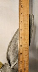Ballerina Easter Bunny Gray Plush in Fancy Spring Dress Weighted Shelf Sitter Po