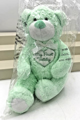 My First Teddy Bear Mint Green Plush Stuffed Animal Toy Baby Boom New in Plastic