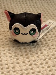 Squeezamals micro plush toy Black And White Mouse Green Eyes Miniature