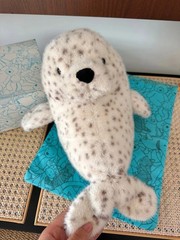 Jellycat Plush Toy With White Seal Galumphous Seal Soft Toy