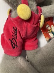 Diddl Mouse by Thomas Goletz German Red Overalls yellow buttons 12” with TAG