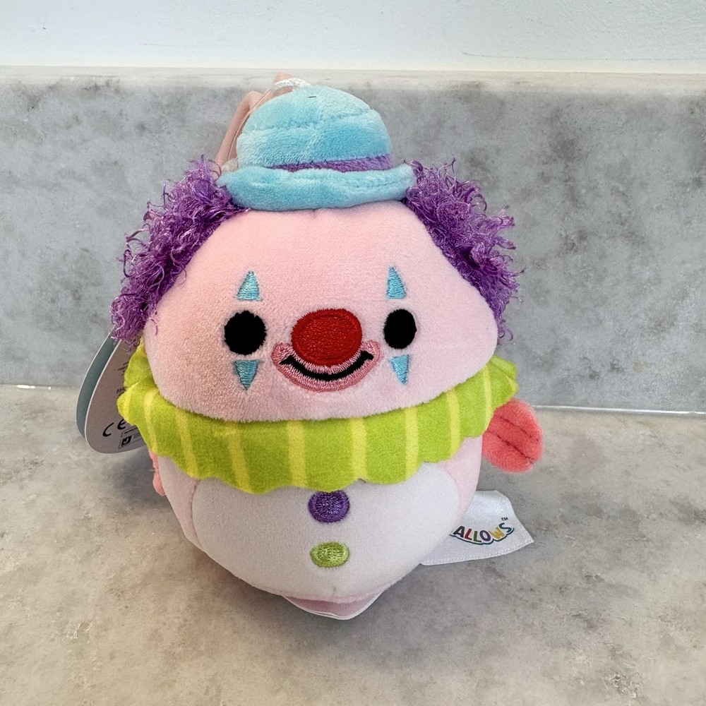 Squishmallows Noy the Blobfish Clown 3″ Clip-On NWT Hybrid Crossover Series