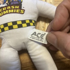 Ace Novelty Co. Crash Dummies Slick Plush Doll 1992 White Yellow Black