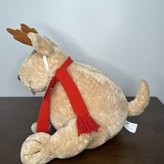 FIGI Oh Deer Dog Red Scarf Plush Stuffed Toy 2002 Vintage Golden Rescue Lab Fat