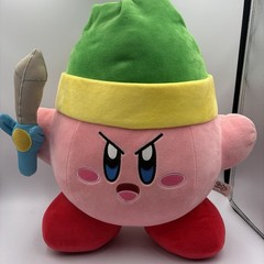 KIRBY w/ Sword Jumbo 16″ Large Mega Plush Nintendo Link Stuffed Toy Christmas