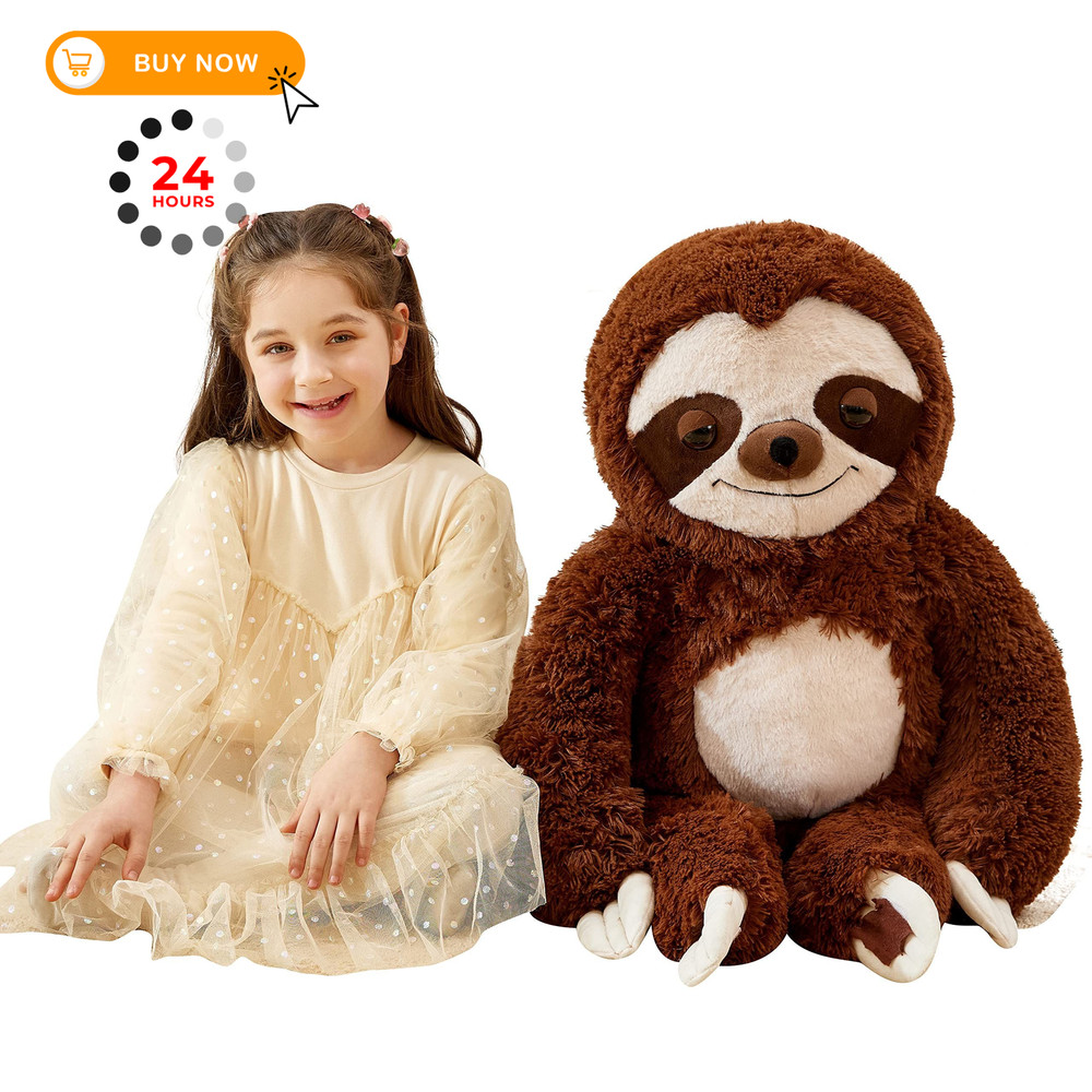 IKASA Giant Sloth Stuffed Animal Hanging Three Toed 30″ Plush Giant,