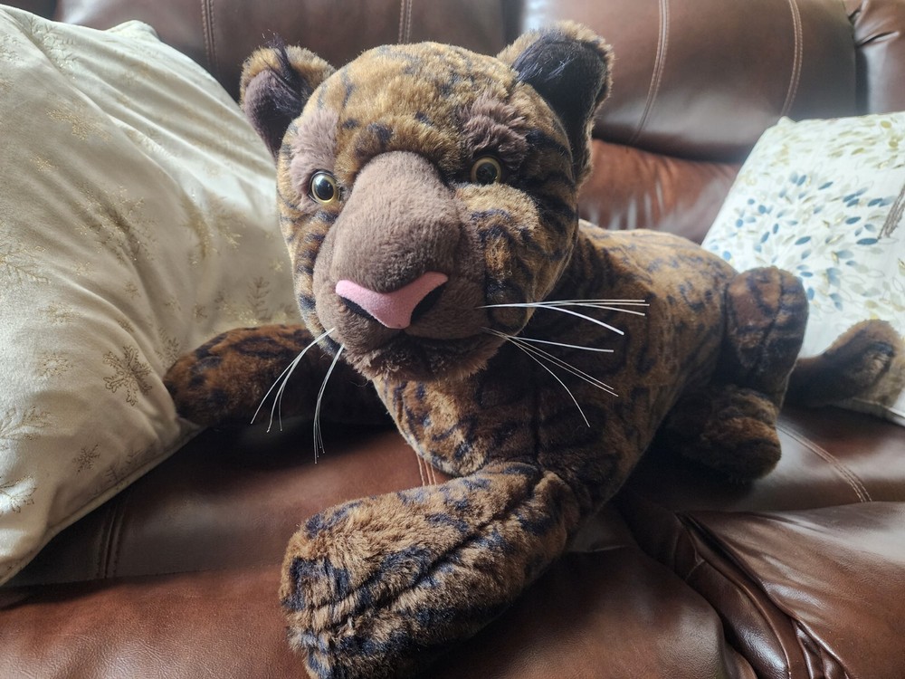 35” Long Plush Stuffed Animal Big Cat Panther Leopard Black Brown Costco