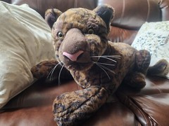 35” Long Plush Stuffed Animal Big Cat Panther Leopard Black Brown Costco