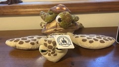 Disney Finding Nemo Crush and Squirt Plush Turtle Set Pixar 2 Pack