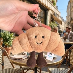 Jellycat Amuseables Croissant Plush Charm Bag Keychain Cute Collectible NWT