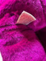Ty Pink Teddy Bear Plush Medium Stuffed Animal Fuchsia Earth Ribbon Bow Toy