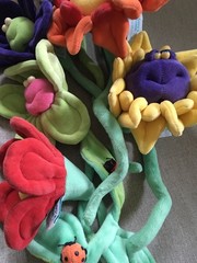 Funny Friends Soft Plush Sculpture 8 Flowers Sunflower Jennifer Mazur
