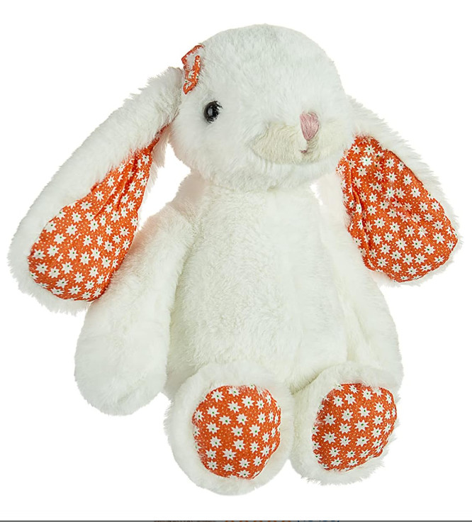 Bunny Rabbit Plush Stuffed Animal Toy Soft Easter White Pink Blossom Cream