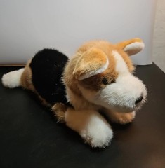 douglas Konner Corgi Floppy Puppy Plush 20″ Tricolor Stuffed Dog #2419 laying