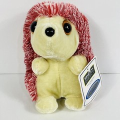 Ideal Toys Direct Plush Hedgehog Porcupine Red White Beige 6” Stuffed Animal Toy