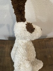 Jellycat Patch Puppy Dog Soft Toy Brown & Cream Plush Bean Bottom And Paws 12”