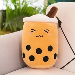 Boba Plushie Kawaii Bubble Tea Plush Toy Soft Plush Stuffed Cute Food Strawberry