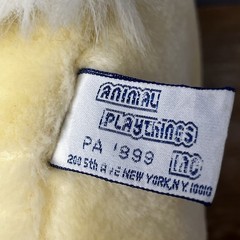 Vintage Yellow Bunny Rabbit Stuffed Animal Plush Slippers 1986 Korea Carrot EUC