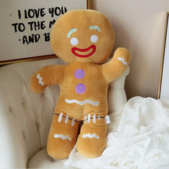1pc 10.6–11.8in Gingerbread Man Plush Toy Soft Cookie Doll Gift & Décor – NEW