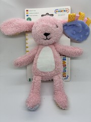 Make Believe Ideas Pink Bunny Rabbit Stuffed Animal Plush Crinkle Snuggables 9″