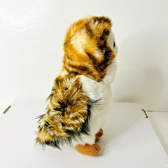 Barn Owl 10” Plush Bird Brown Black Realistic Stuffed Animal Toy Aurora 2005
