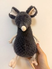 Jellycat Amuseable Fluffy Lachlan Sad Rat Grey Plush Doll Gift Kids Toy