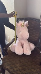Animal Adventure Pink Unicorn Plush 23″ Jumbo Gold Horn