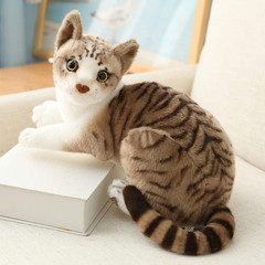 Siamese Cat Stuffed Animal, Shorthair Cat Realistic Plush Cat Stuffed Toys, Gift