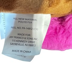 Afro Unicorn Divine Plush Pink Mane Brown Gold Hooves Kids Stuffed Animal Toy