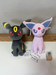 Pokemon Mofugut Plush Toy Eevee Friends Umbreon & Espeon 2025 BANPRESTO 19cm NEW