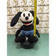 Disney Oswald the Lucky Rabbit Plush Stuffed Animal Toy 9 Inch Black Blue Shorts