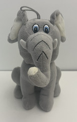 Kipp Brothers 10″ Plush Gray Elephant Tusks Sewn Eyes ~ Loop Hang Stuffed Animal
