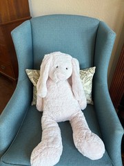 Restoratiion Hardware Baby & Child Large Plush Pink Bunny Rabbit ~ Excellent