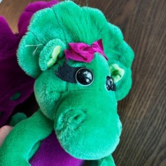 Barney and Baby Bop Plush Toy Set 1992 Lyons Group Vintage 13″ Stuffed Animals