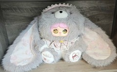 Mielno 600% Gray Plush Doll blind box liquid eyes